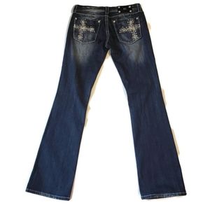 Miss Me Feather Embellished Boot Cut Jeans Size 29